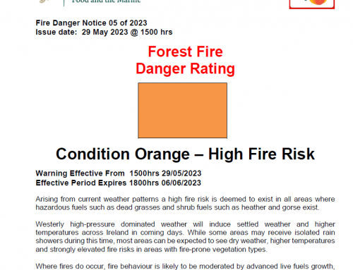 Fire Danger Notice No 5 of 2023 – Condition Orange